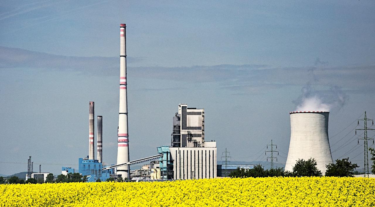 Planta de energía basada en biocombustibles junto a un campo de colza, ilustrando la transición hacia fuentes de energía sostenibles. Planta de energía basada en biocombustibles junto a un campo de colza, ilustrando la transición hacia fuentes de energía sostenibles.