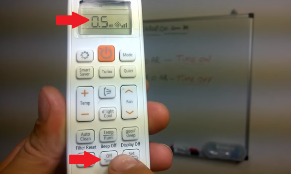 configurar mando de aire acondicionado para que se apague solo