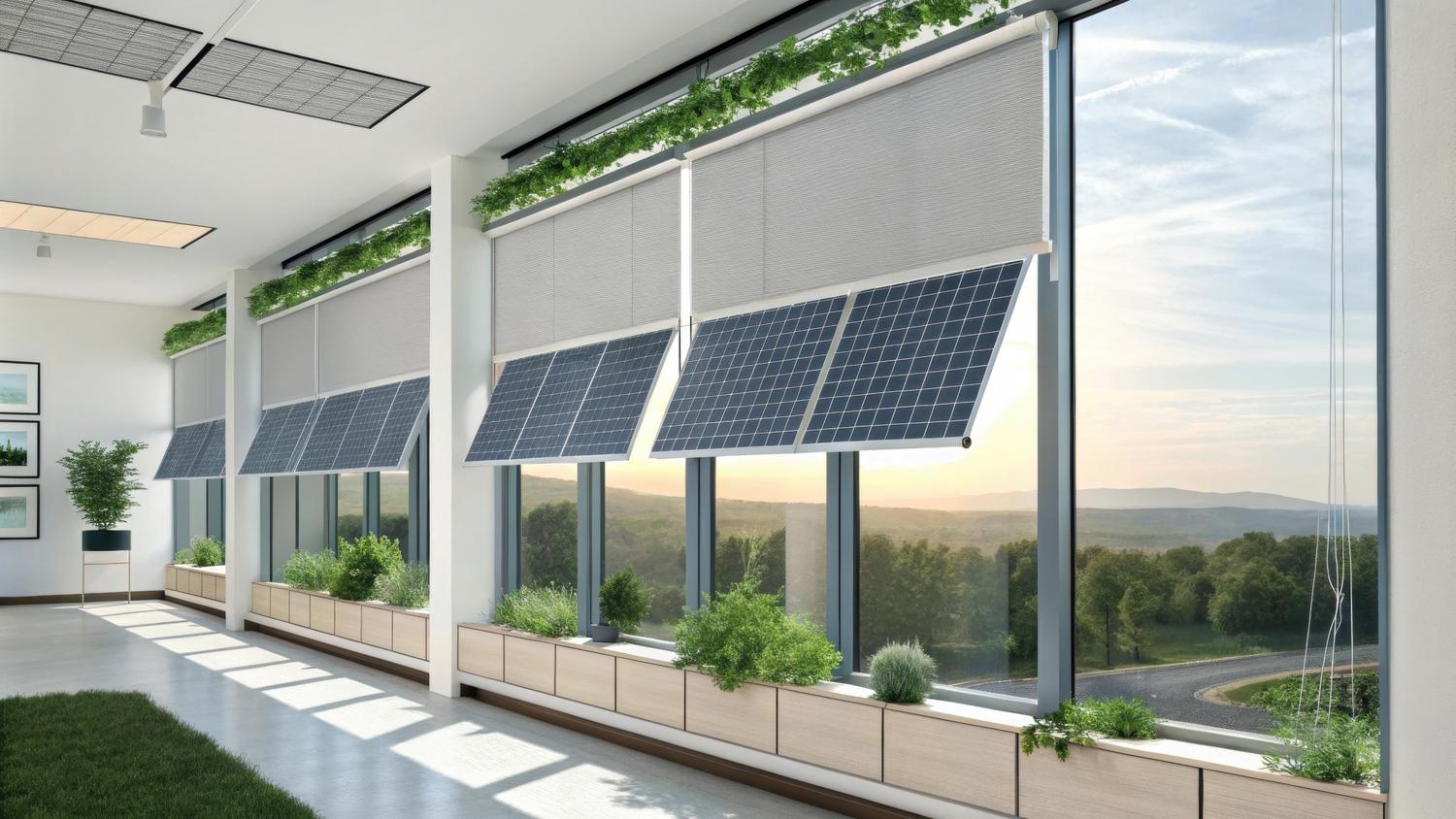 Persianas solares innovadoras diseñadas para captar energía mientras protegen del sol.